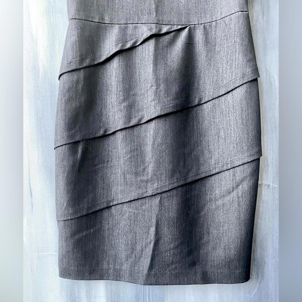 Calvin Klein Asymmetrical Tiered Sheath Mini Dress Size 4 - Picture 5 of 9